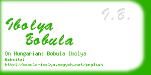 ibolya bobula business card